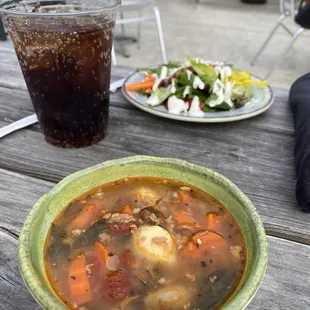 Ground sausage gnocchi soup