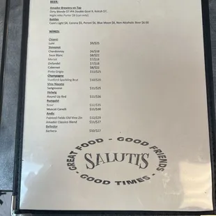 2024 drink menu
