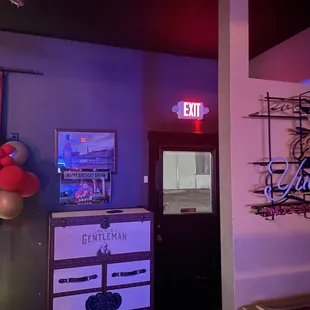 the entrance to the restaurant