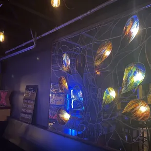 a wall of stained glass