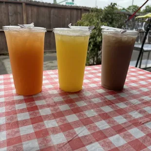 some of our choice of drinks that we make