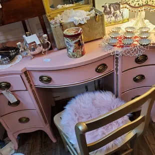 A beautiful pink vanity