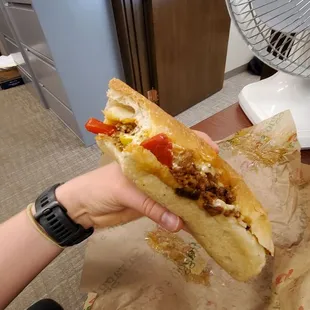 The Chorizo Philly- it was amazing!