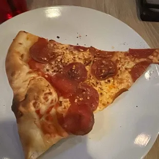 8$ slice of pepperoni pizza