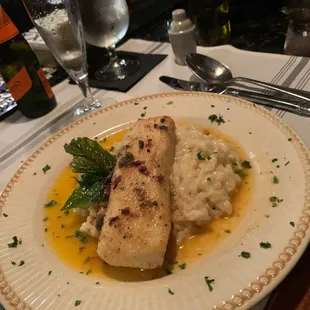 Salvatore D - Alaskan Halibut with Champagne Reduced Risotto