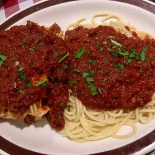 Half &amp; Half:  Lasagna (lovvvve) &amp; Spaghetti