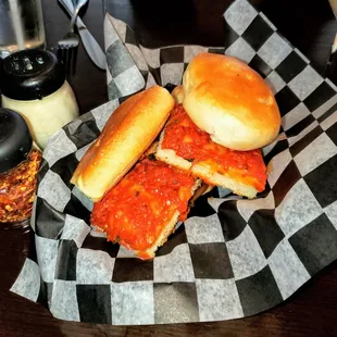 Pizza bread and dinner rolls