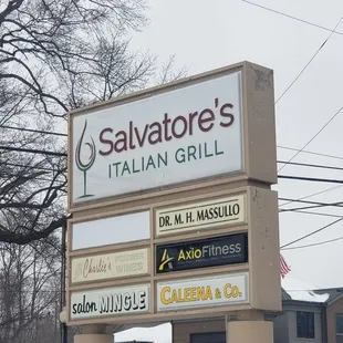 a sign for a restaurant