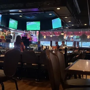 a view of the dining area