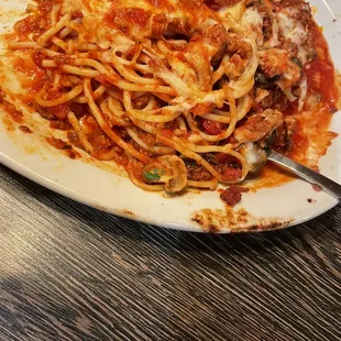 Baked spaghetti supreme