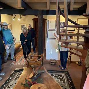 The end of the tour with the spectacular spiral staircase.