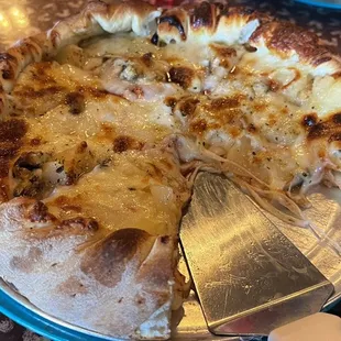 Sunrise Pizza with less mozzarella and extra Feta