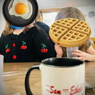 waffles, food