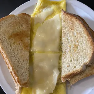 Omelet with toast