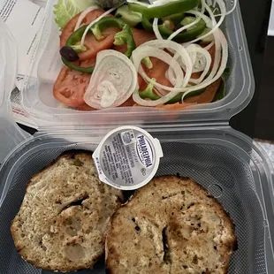 a sandwich and salad