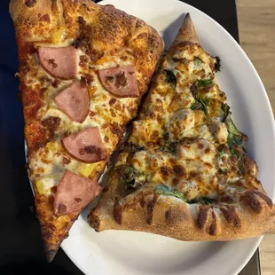 Luau and harissa slices