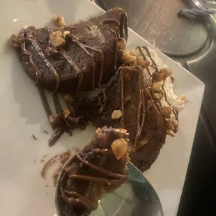 Hazelnut bread pudding
