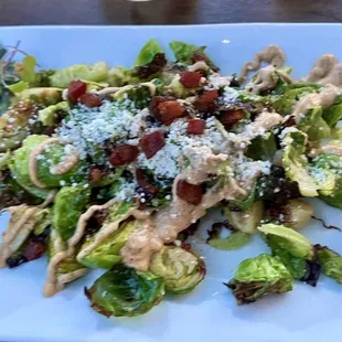 Charred Brussels sprouts