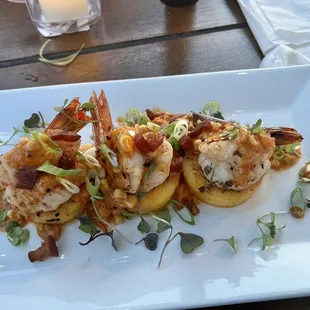 Shrimp and polenta
