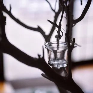 Candles that were hanging from our decor