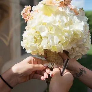 The lockets that was added to my bouquet by Premier Floral and Event Loft