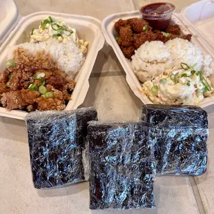 Kalua Pork, Ube Mochi, Aloha Fried Chicken plate All were Onolicious &amp; Yummy!