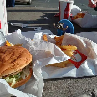 Burgers and fries