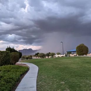 Microburst during monsoon season in July.