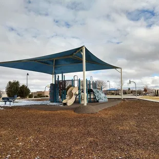 Snow on playground