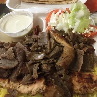 Plate Mix! Delicious meat and rice!