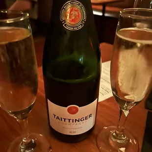 The first bottle of Tattinger&apos;s!