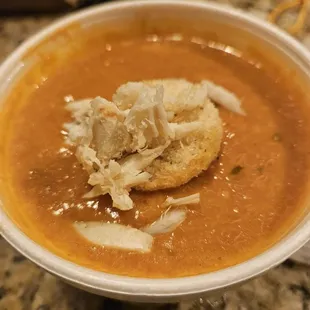 Tomato Basil Crab Bisque