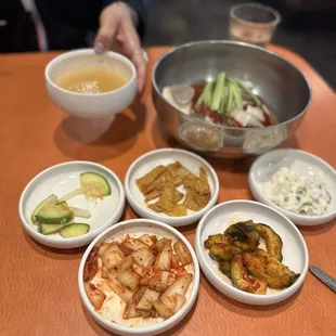 Spicy cold Mul-naengmyeon,