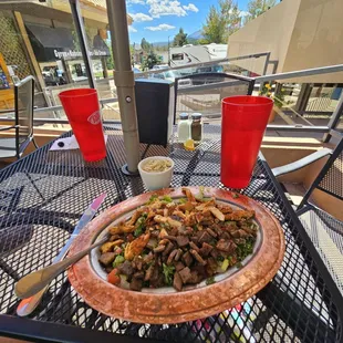 a plate of food on a table