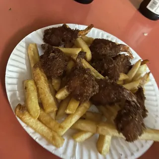 8 peice fried shrimp and fries