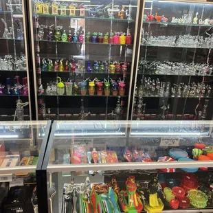 a display of various items