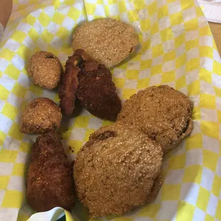 Cheddar Poppers and Fried Green Tomatoes