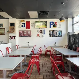  the interior of a restaurant