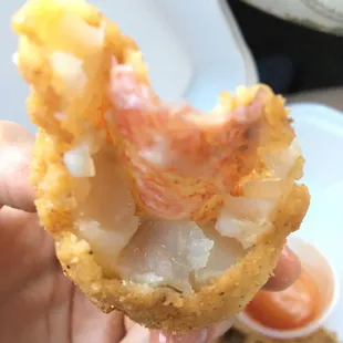 Close up of perch piece- so thick, tender, and juicy