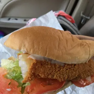Orange roughy sandwich $10