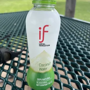 Coconut Water (to put out the fire from the spicy Pad Khee Mao)