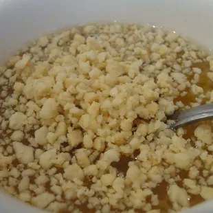 Dipping sauce, closeup.