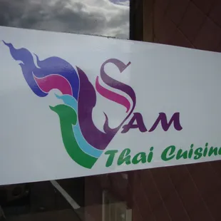 Sign on the front window - pretty cool logo.