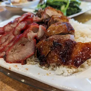 Combo (BBQ pork + duck) with rice