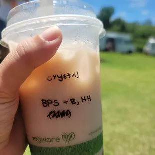 Buko Pandan Milk Tea w/ Boba &amp; Halo Halo.