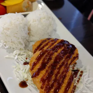 a plate of food on a table