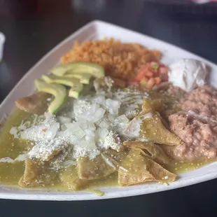 Chicken Enchiladas Verdes (no juevos)