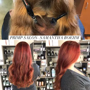 Redhead transformation. Cut and color by Samantha Boehm