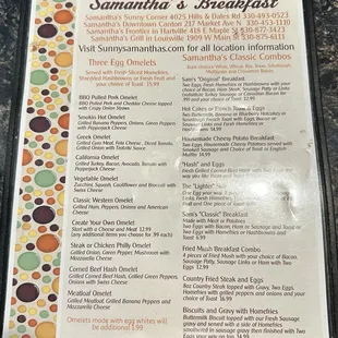 Breakfast menu 02/2024