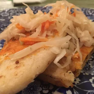 Pupusa with slaw